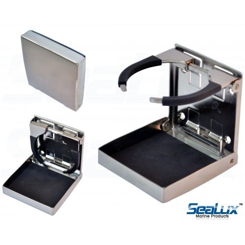 SeaLux SS Adjustable Folding Drink Holder